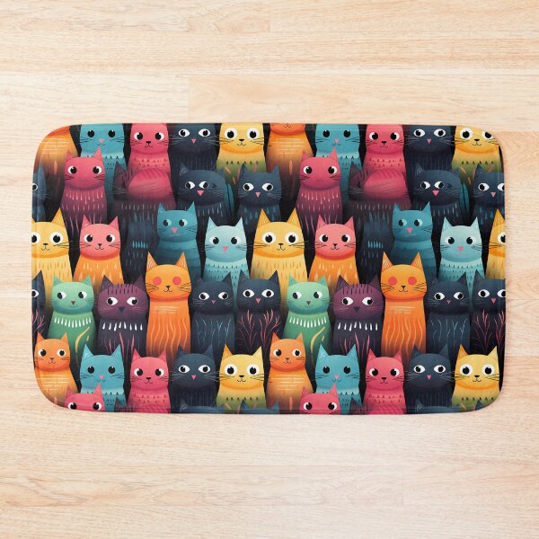 Item preview, Cat doodle cat seamless patterns  designed and sold by Paint U by Krisanee.