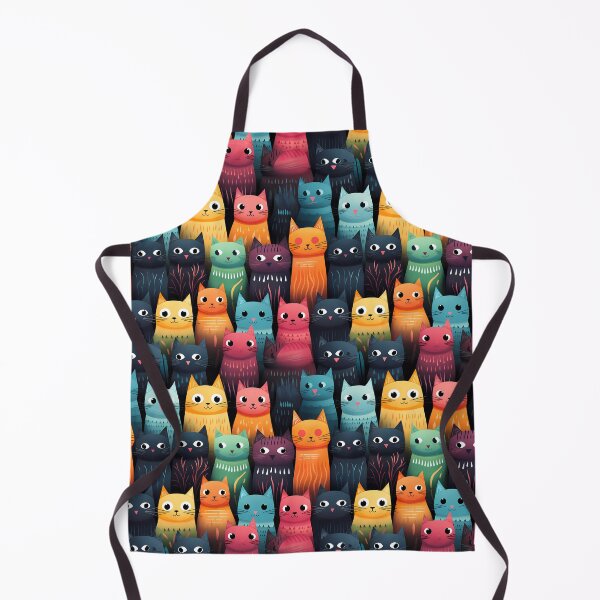 Item preview, Cat doodle cat seamless patterns  designed and sold by Paint U by Krisanee.