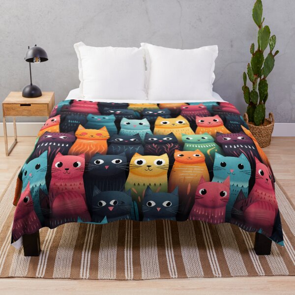 Item preview, Cat doodle cat seamless patterns  designed and sold by Paint U by Krisanee.