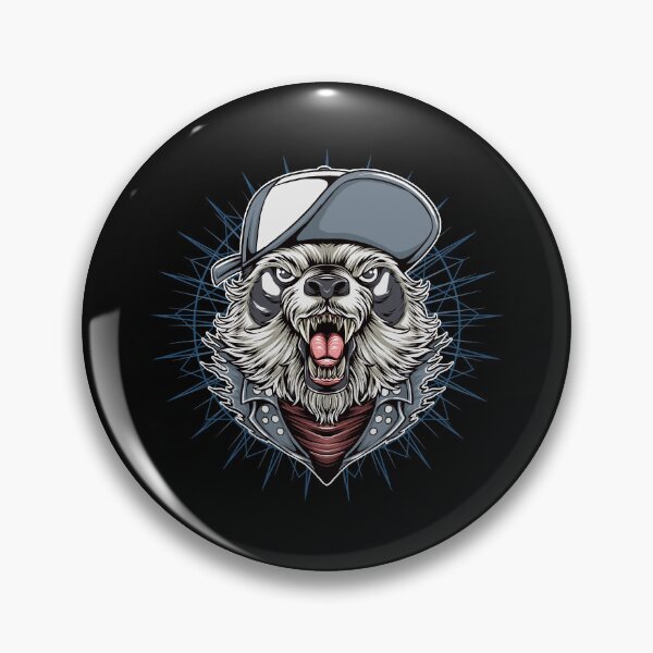 Item preview, panda punker band, panda wearing trucker hat, panda head designed and sold by GreyStanzione1.