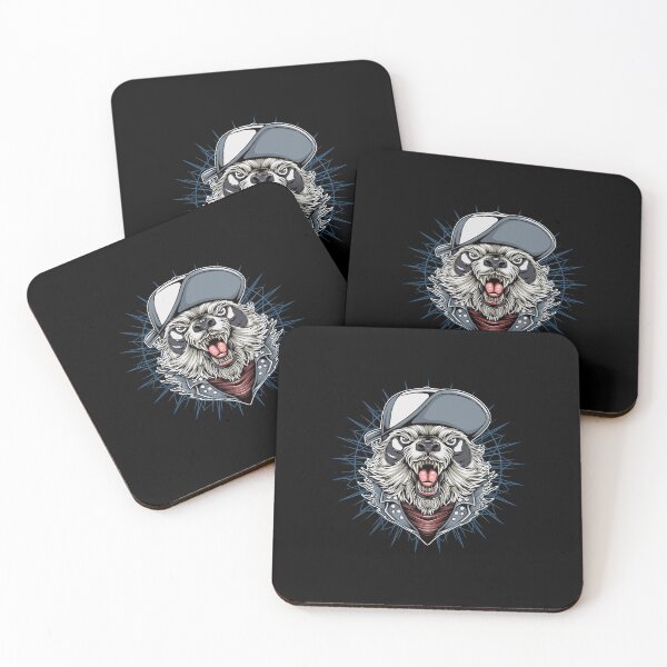 Item preview, panda punker band, panda wearing trucker hat, panda head designed and sold by GreyStanzione1.