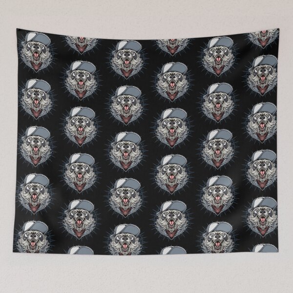 Item preview, panda punker band, panda wearing trucker hat, panda head designed and sold by GreyStanzione1.