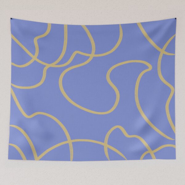 Item preview, Line Art: Gold on Blue designed and sold by DanielleGensler.