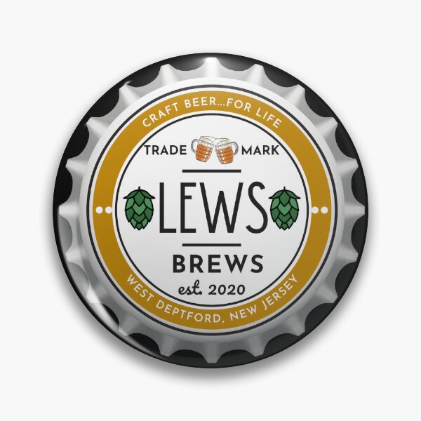 Item preview, LEWS BREWS - Silver Bottle Cap designed and sold by CleanEnergyLife.