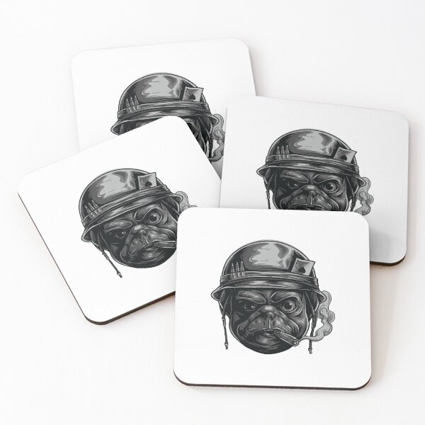 Item preview, pug soldier helmet, pug soldier vape, black pug soldier designed and sold by GreyStanzione1.