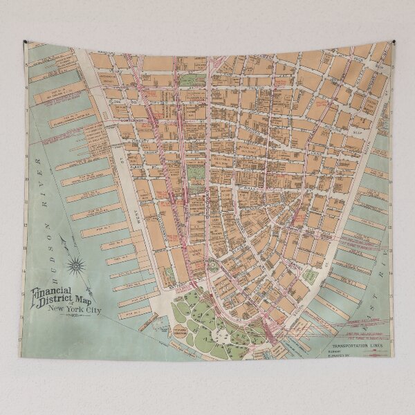 Item preview, Vintage Map of Lower Manhattan (1921) designed and sold by BravuraMedia.