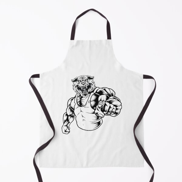 Item preview, Strong tiger, Gym tiger, black and white muscle tiger designed and sold by GreyStanzione1.