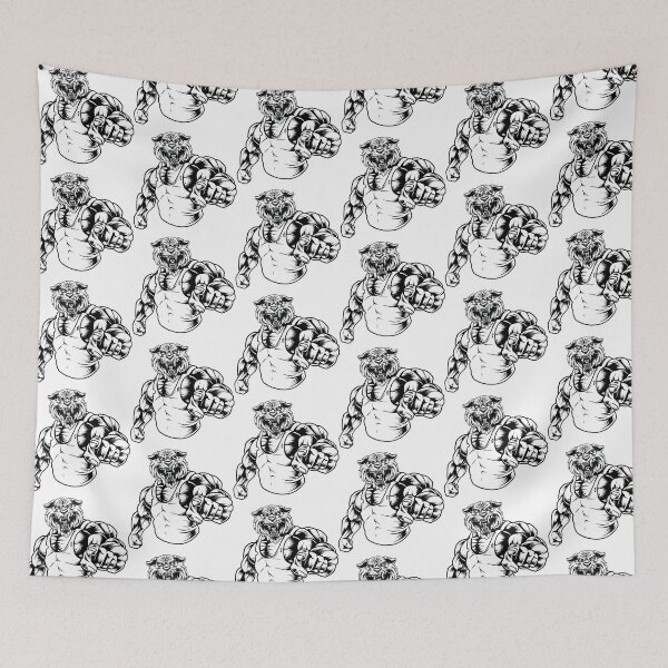 Item preview, Strong tiger, Gym tiger, black and white muscle tiger designed and sold by GreyStanzione1.