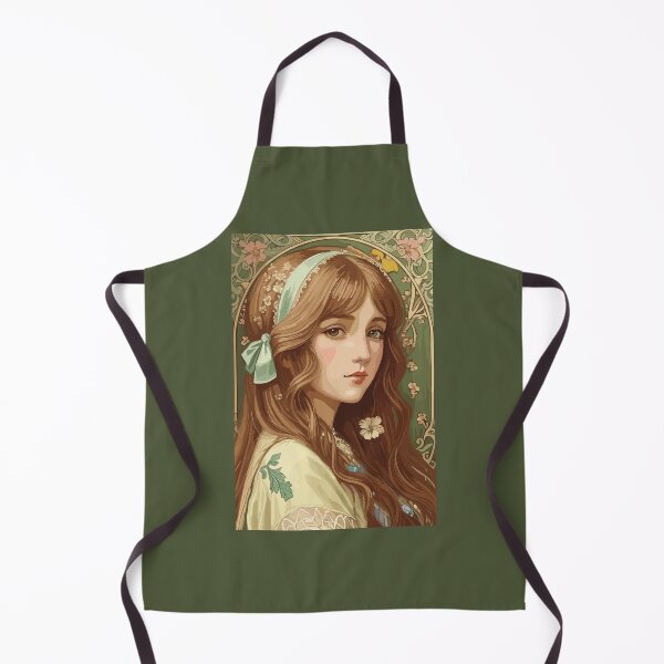 Item preview, art nouveau Girl in tosca Bandana designed and sold by Carrot-4Thought.