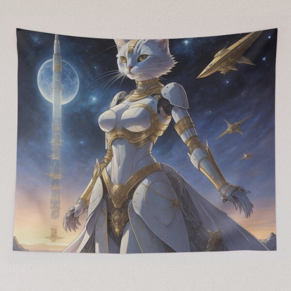 Item preview, she stands watch outside her holy tower designed and sold by MidknightBpaw.
