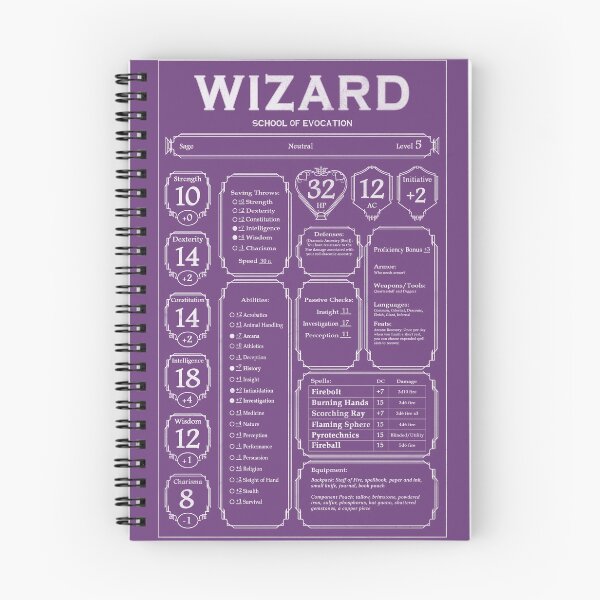 Item preview, D&D Character Shirt - The Pyromancer Wizard (white) designed and sold by EmeraldStorm404.