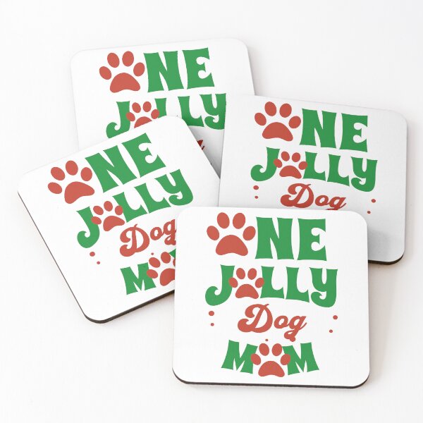 Artikelvorschau, One Jolly Dog Mom Groovy Christmas Gift For Dog Lover entworfen und verkauft von PAWsitiveCurios.