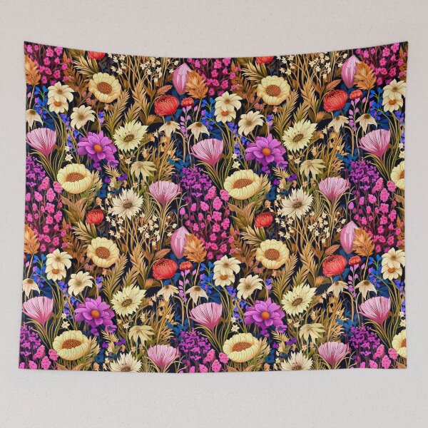 Item preview, Crafted Vistas: A Tapestry of Diverse Blooming Fields and Wildflowers designed and sold by Nikkitekoa22.
