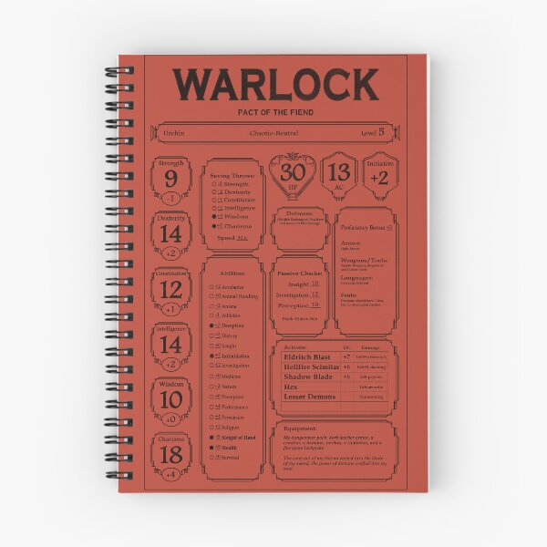 Item preview, D&D Character Shirt - The Warlock Pact (black) designed and sold by EmeraldStorm404.
