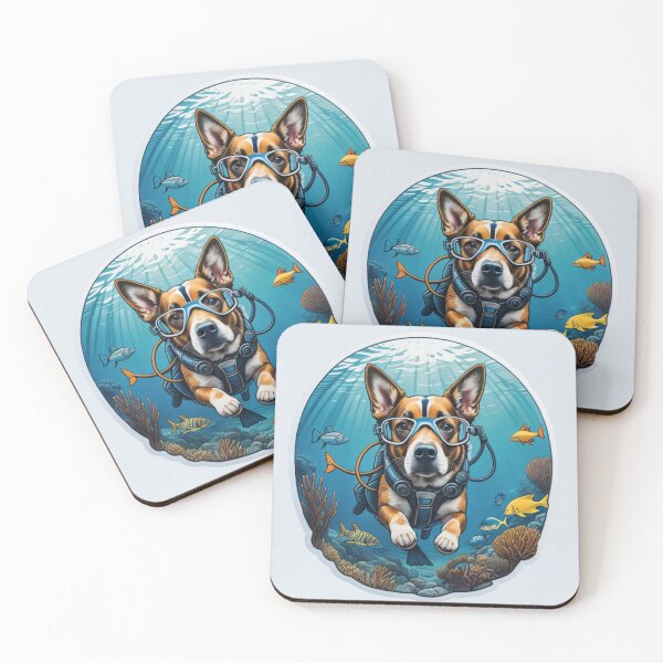 Item preview, Scuba diving corgi dog "Scorgi" designed and sold by WildStudiio.