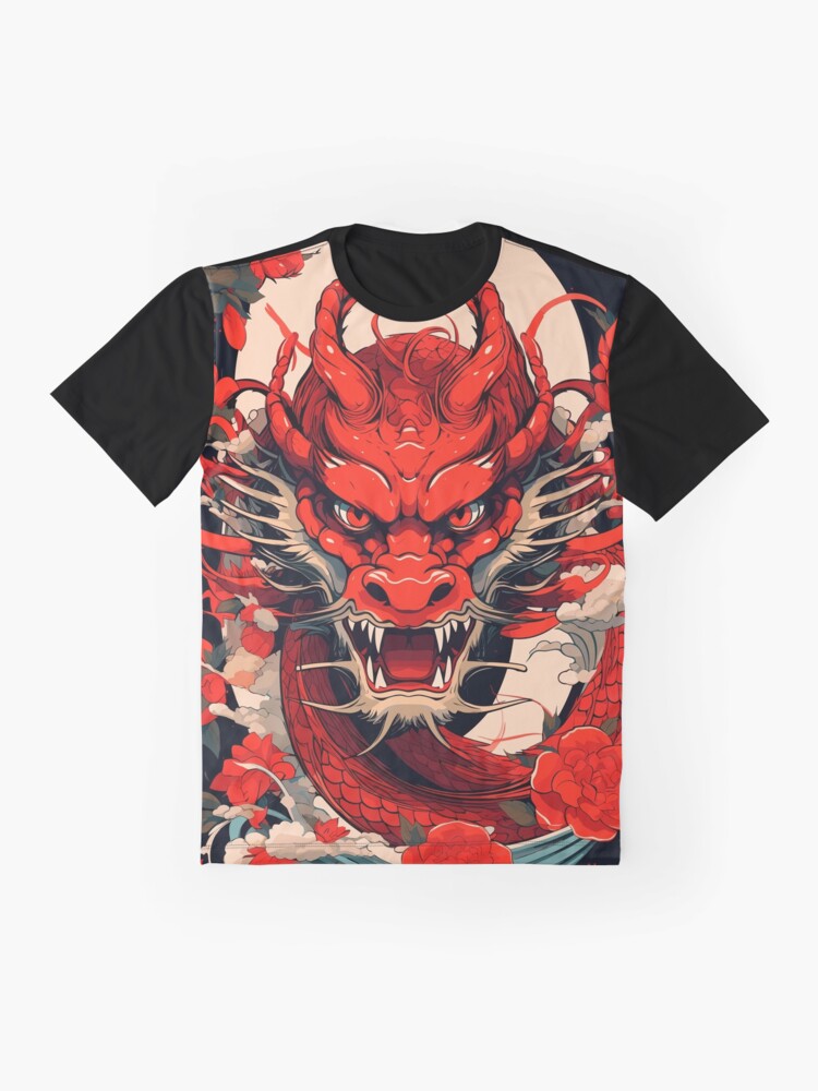 Discover Mystic Majesty Japanese Dragon Art 3D TShirt