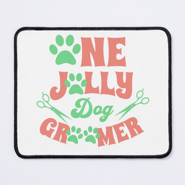 Item preview, One Jolly Dog Groomer Groovy Christmas Gift for Dog Lover designed and sold by PAWsitiveCurios.
