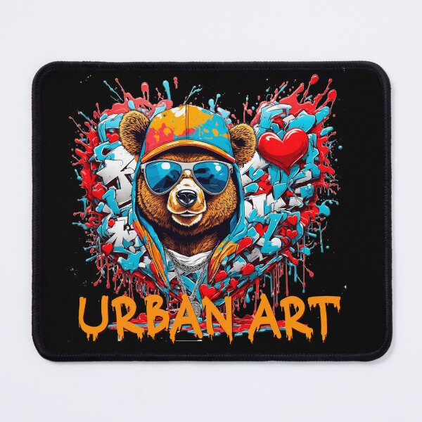 Item preview, Urban heart graffiti with bear designed and sold by PETS ABC.