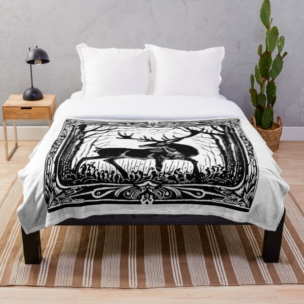 Item preview, Art Nouveau Stag Deer Illustration designed and sold by WildComfrey.