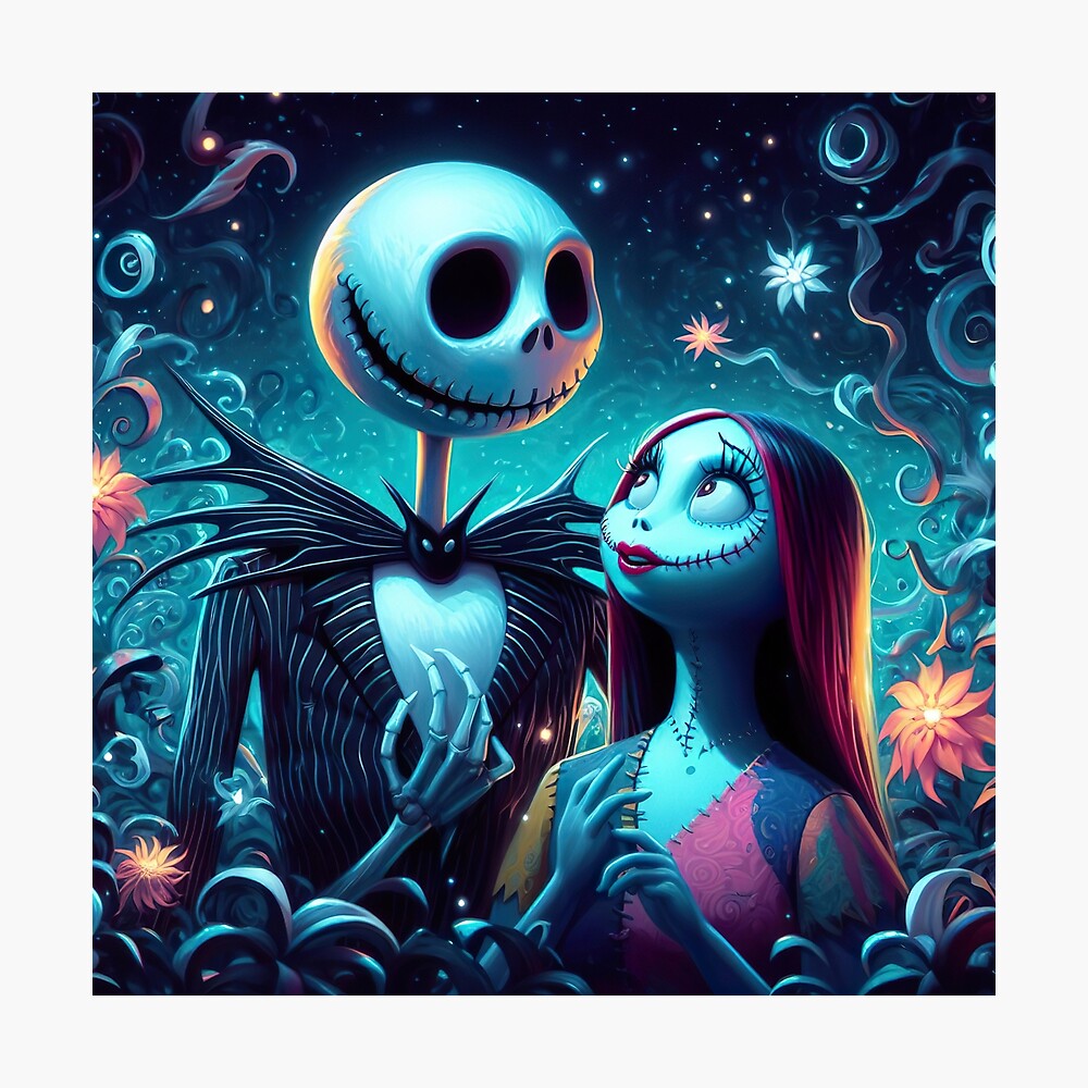 nightmare before christmas jack and sally Poster