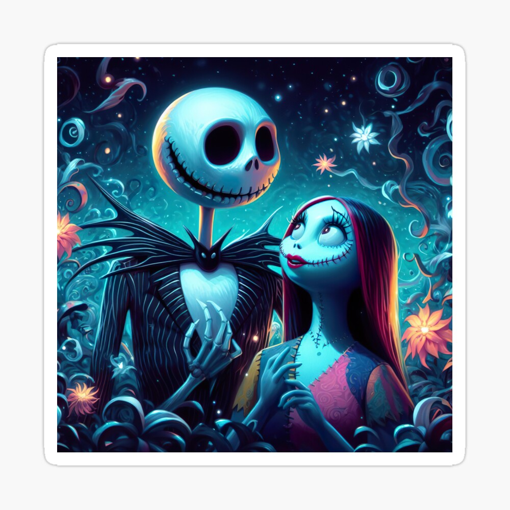 nightmare before christmas jack and sally Poster