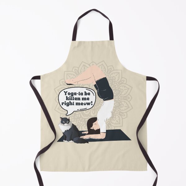 Item preview, Yoga ta be kitten me right meow, practicing yoga with a cat designed and sold by AleviryMayoral.