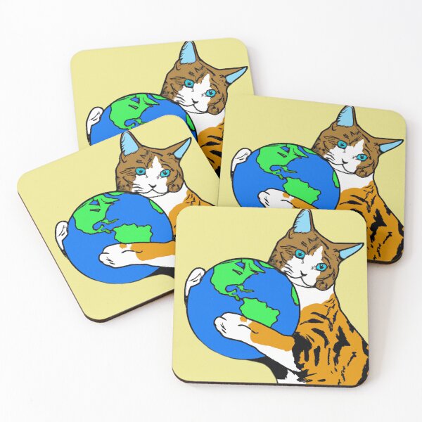 Item preview, Cat hug planet Earth-Edited AI generated art designed and sold by Frostp.