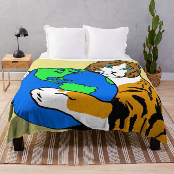 Item preview, Cat hug planet Earth-Edited AI generated art designed and sold by Frostp.
