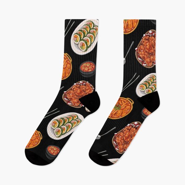 Item preview, Korean Food Set - K Food - Kimchi, Bibimbap, Tteokbokki, Korean Fried Chicken designed and sold by patternjp.