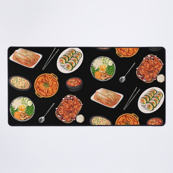 Item preview, Korean Food Set - K Food - Kimchi, Bibimbap, Tteokbokki, Korean Fried Chicken designed and sold by patternjp.