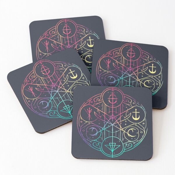Item preview, Gradient colors pentacle estilized with magical symbols designed and sold by Wicc-a.
