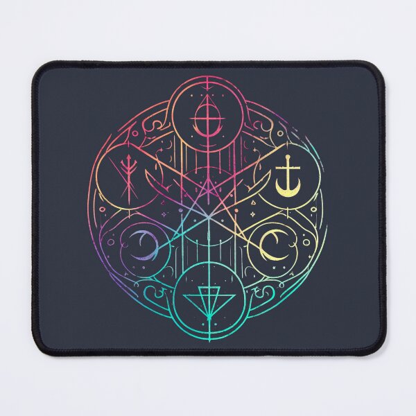 Item preview, Gradient colors pentacle estilized with magical symbols designed and sold by Wicc-a.