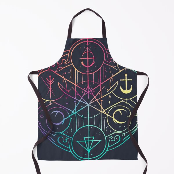 Item preview, Gradient colors pentacle estilized with magical symbols designed and sold by Wicc-a.