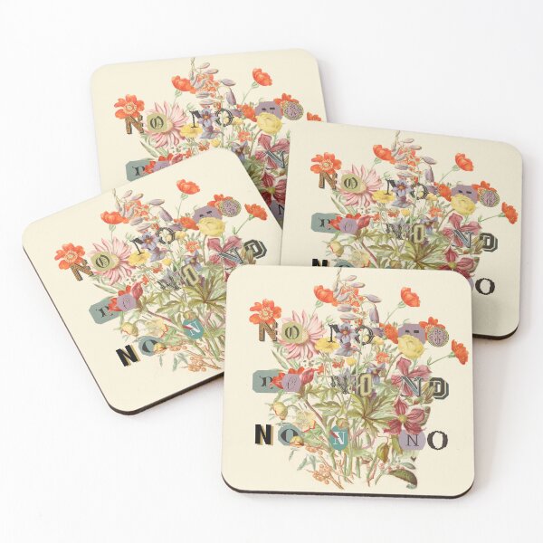Item preview, a soft and floral "no" designed and sold by Sarah Rosie Studios.