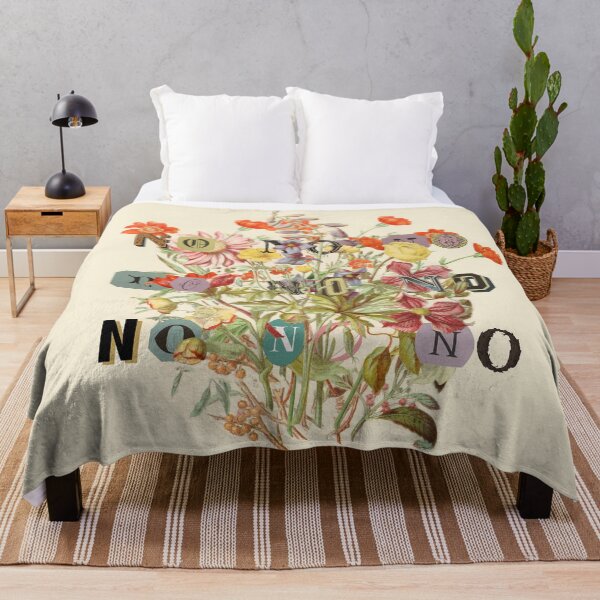 Item preview, a soft and floral "no" designed and sold by Sarah Rosie Studios.