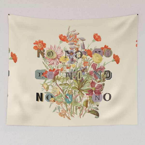 Item preview, a soft and floral "no" designed and sold by Sarah Rosie Studios.