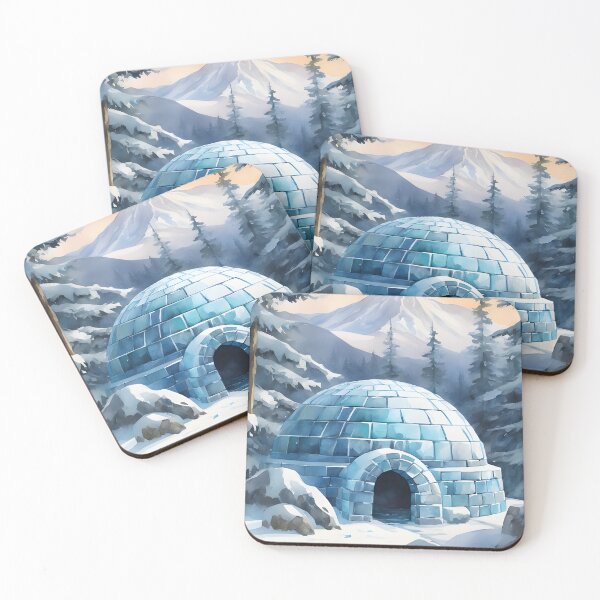 Item preview, Igloo in the Cold Mountains Snowing Landscape designed and sold by My Artprintz.