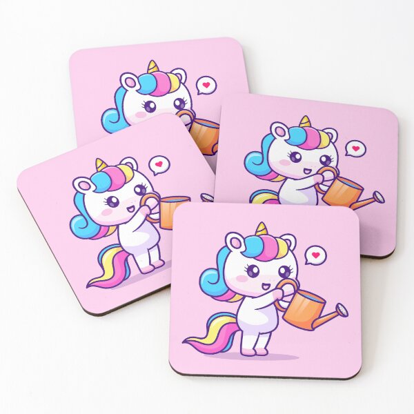 Item preview, Cute Unicorn Watering Plant Cartoon Vector Icon designed and sold by hjian8219.