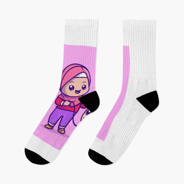 Item preview, Cute Muslim Girl with Goat Cartoon Vector Icon designed and sold by hjian8219.
