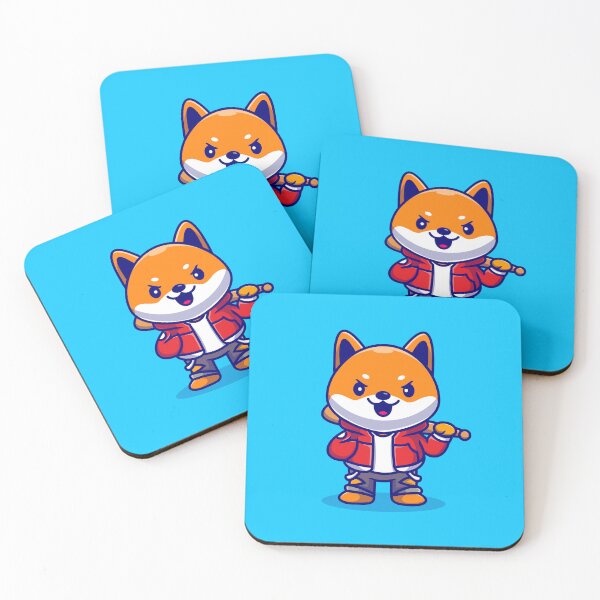 Item preview, Cute Cool Shiba Inu Dog with Baseball Bat Cartoon Vector Icon designed and sold by hjian8219.