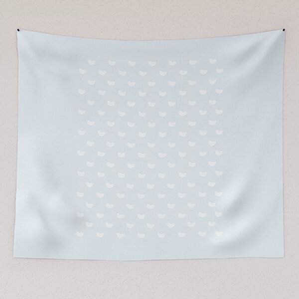 Item preview,  white leaves on blue Back ground designed and sold by mndesignworx.