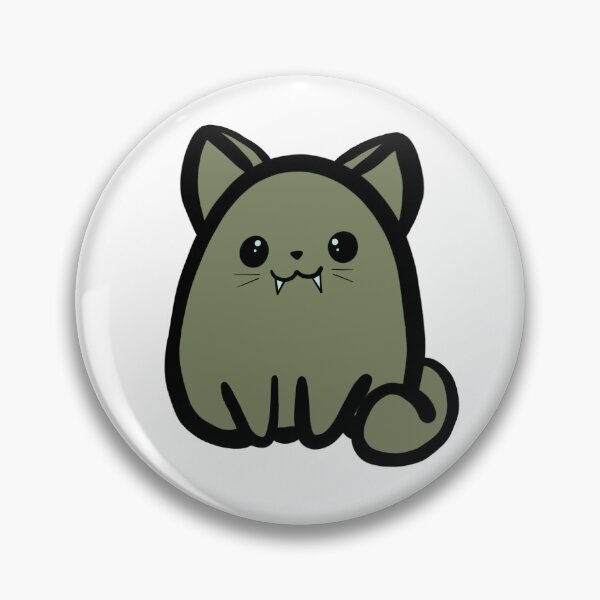 Item preview, Fanged Kitty (Green) designed and sold by makell-creates.