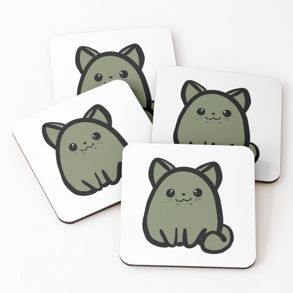Item preview, Fanged Kitty (Green) designed and sold by makell-creates.