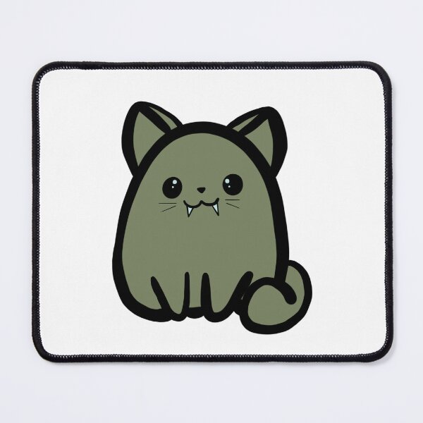 Item preview, Fanged Kitty (Green) designed and sold by makell-creates.