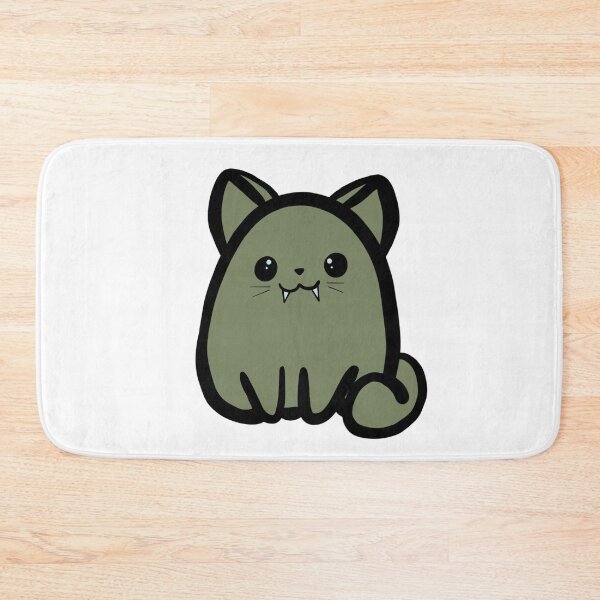 Item preview, Fanged Kitty (Green) designed and sold by makell-creates.