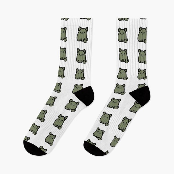 Item preview, Fanged Kitty (Green) designed and sold by makell-creates.