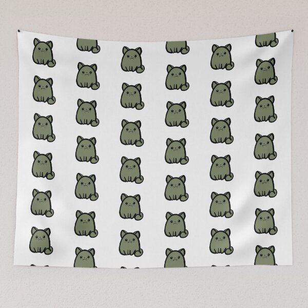 Item preview, Fanged Kitty (Green) designed and sold by makell-creates.