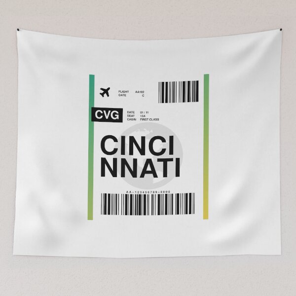 Item preview, Cincinnati Boarding Pass designed and sold by RabbitK.