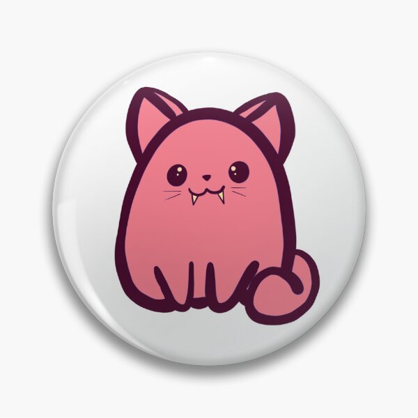 Item preview, Fanged Kitty (Pink) designed and sold by makell-creates.