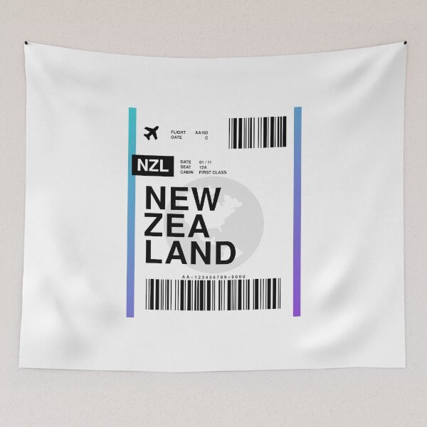 Item preview, New Zealand Boarding Pass designed and sold by RabbitK.